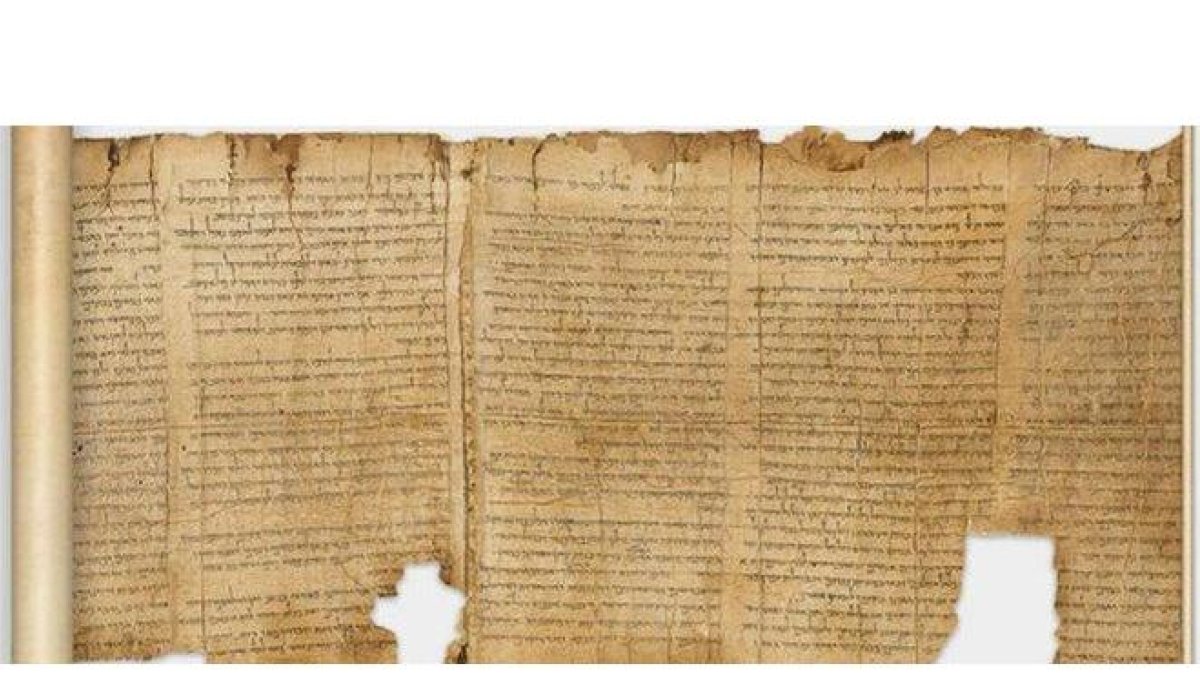 Uno de los manuscritos digitalizados del Mar Muerto.-