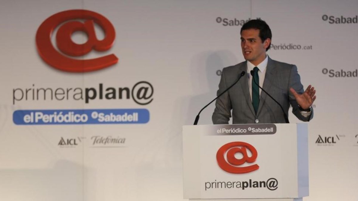 Albert Rivera, en el foro de Primera Plana.-DANNY CAMINAL