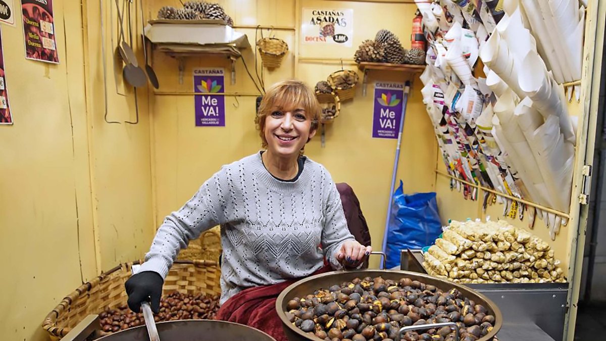 Begoña García, castañera de Valladolid. J.M.LOSTAU