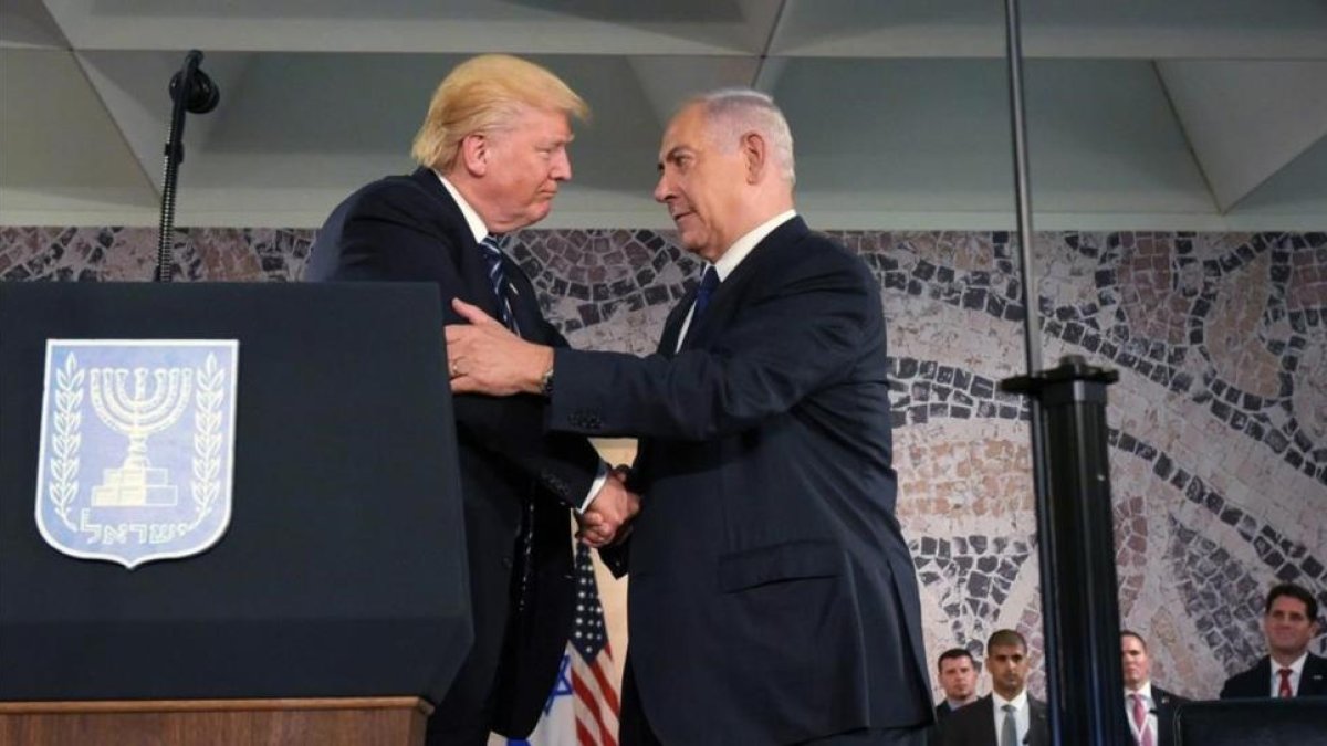 Trump, con Netanyahu, en el Museo de Israel.-AFP / MANDEL NGAN