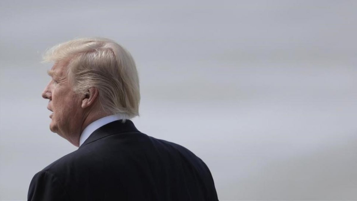 El presidente de Estados Unidos, Donald Trump, poco antes de la reunión del G20.-MARKUS SCHREIBER