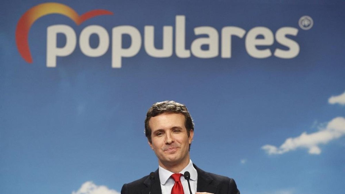 El presidente del PP, Pablo Casado.-EUROPA PRESS