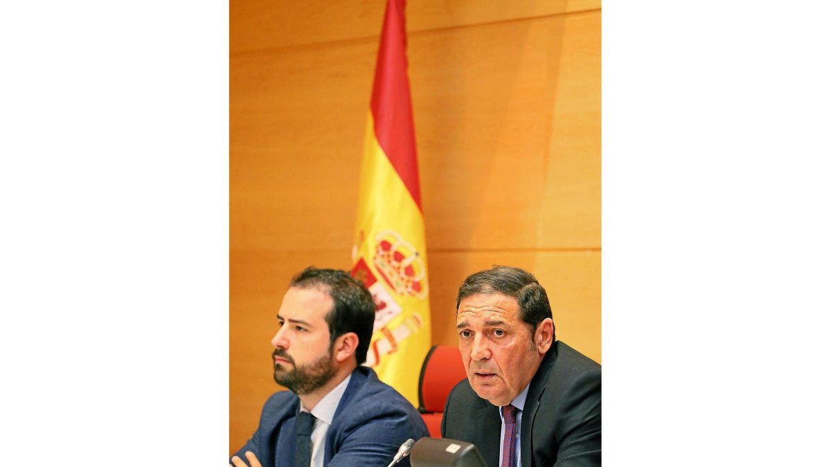 El consejero, ayer, en su comparecencia en la Comisión de Sanidad.-ICAL