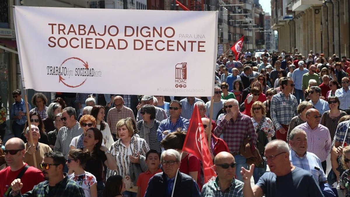 Manifestación 1º de mayo en la ciudad de Palencia-ICAL
