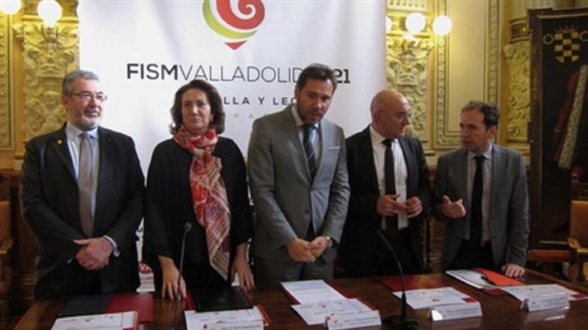 El alcalde de Valladolid, Óscar Puente,durante la presentación para la candidatura de Valladolid en FISM World Championship of Magic.-EUROPA PRESS