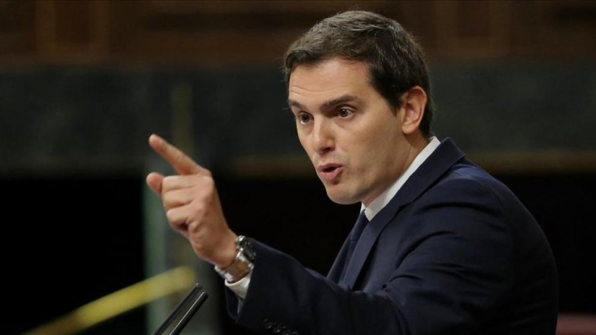 Albert Rivera durante su intervención en el Congreso.-JUAN MANUEL PRATS