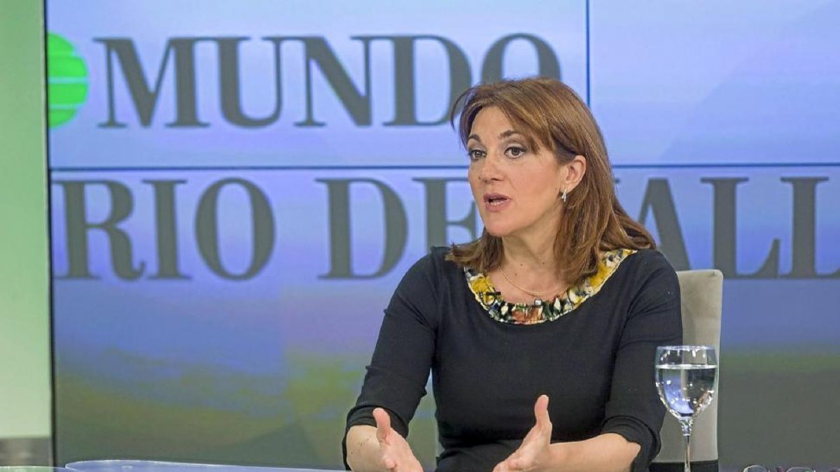 La presidenta del PSOE en Castilla y León, Soraya Rodríguez, ayer, en el programa ‘La Quinta Esquina’.-Pablo Requejo