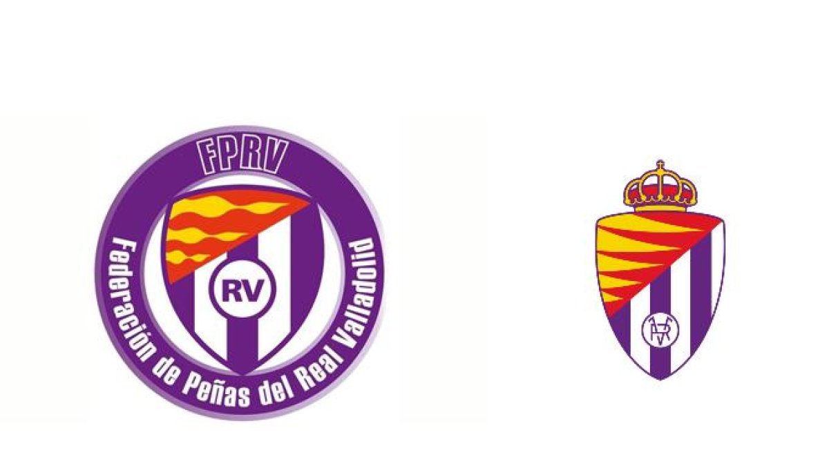Escudo de la FPRV y del Real Valladolid. / E. M.