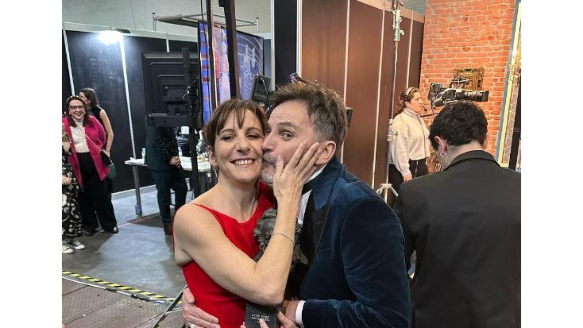 Malena Alterio y Fernando Tejero en los Premios Goya celebrados en Valladolid. -FERNANDO TEJERO