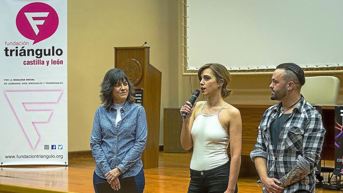 Municio, Maya y Sanz, ayer, en Mergelina.-MIGUEL ÁNGEL SANTOS