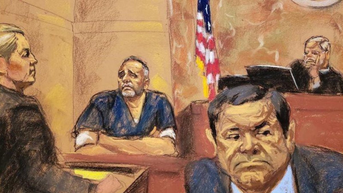 Retrato del juicio al narcotraficante  El Chapo, en Nueva York.-JANE ROSENBERG (REUTERS)
