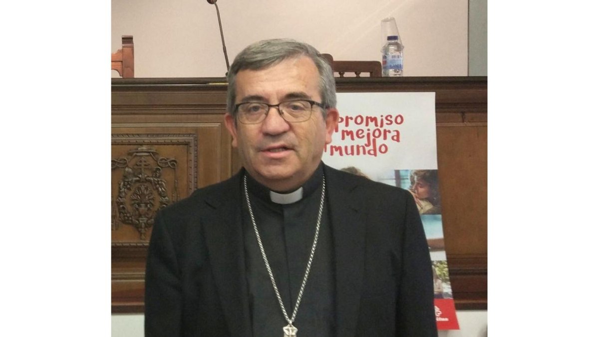 Argüello en la rueda de prensa para dar a conocer los datos de Cáritas.-EUROPA PRESS