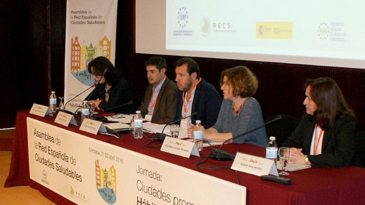 El alcalde de Valladolid, Óscar Puente, preside la Red de Ciudades Saludables (RECS) de la Federación Española de Municipios y Provincias en la jornada 'Ciudades promoviendo Hábitos Saludables' celebrada en Córdoba.-ICAL