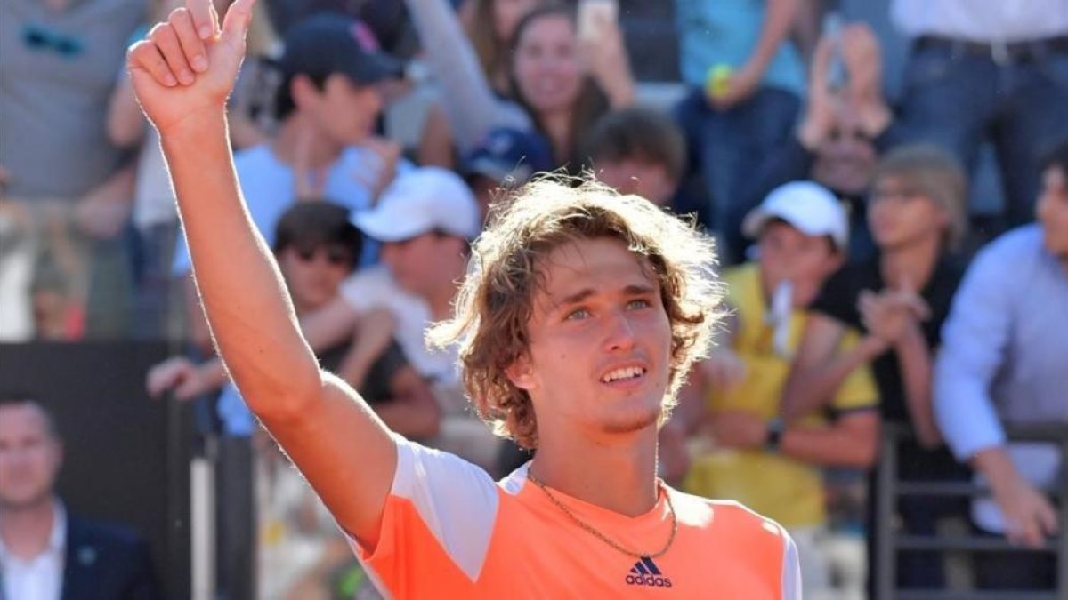 Alexander Zverev celebra la victoria en Roma.-TIZIANA FABI