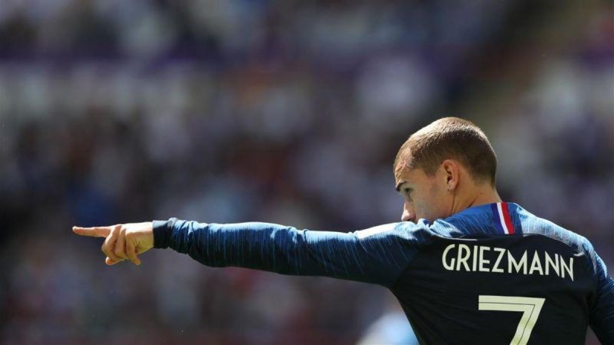 Griezmann en el partido frente Australia.-ROMAN KRUCHININ