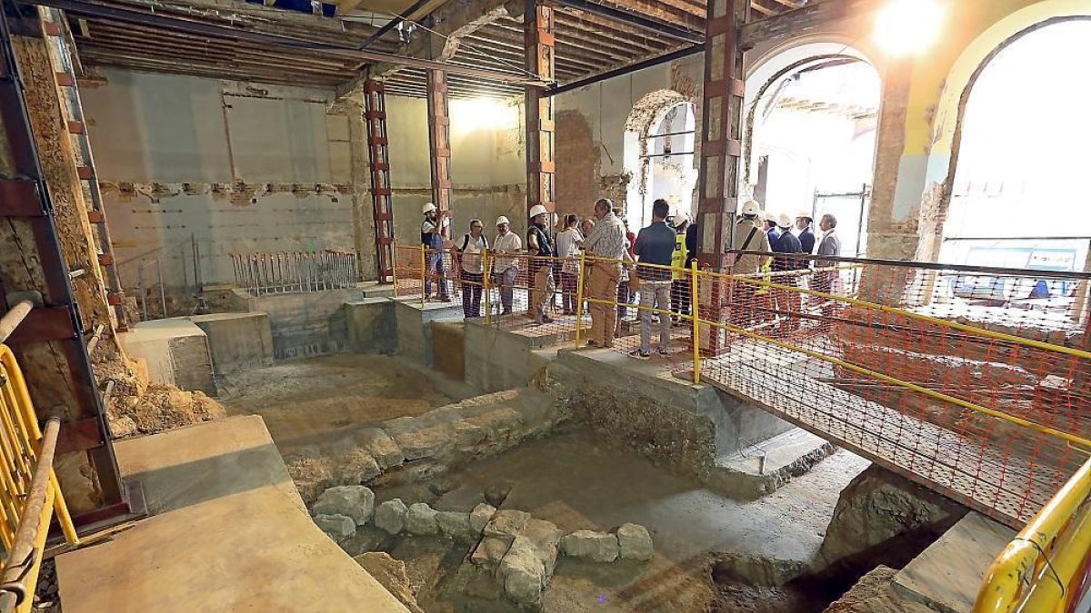 Restos encontrados de la antigua mezquita de Valladolid.-ICAL