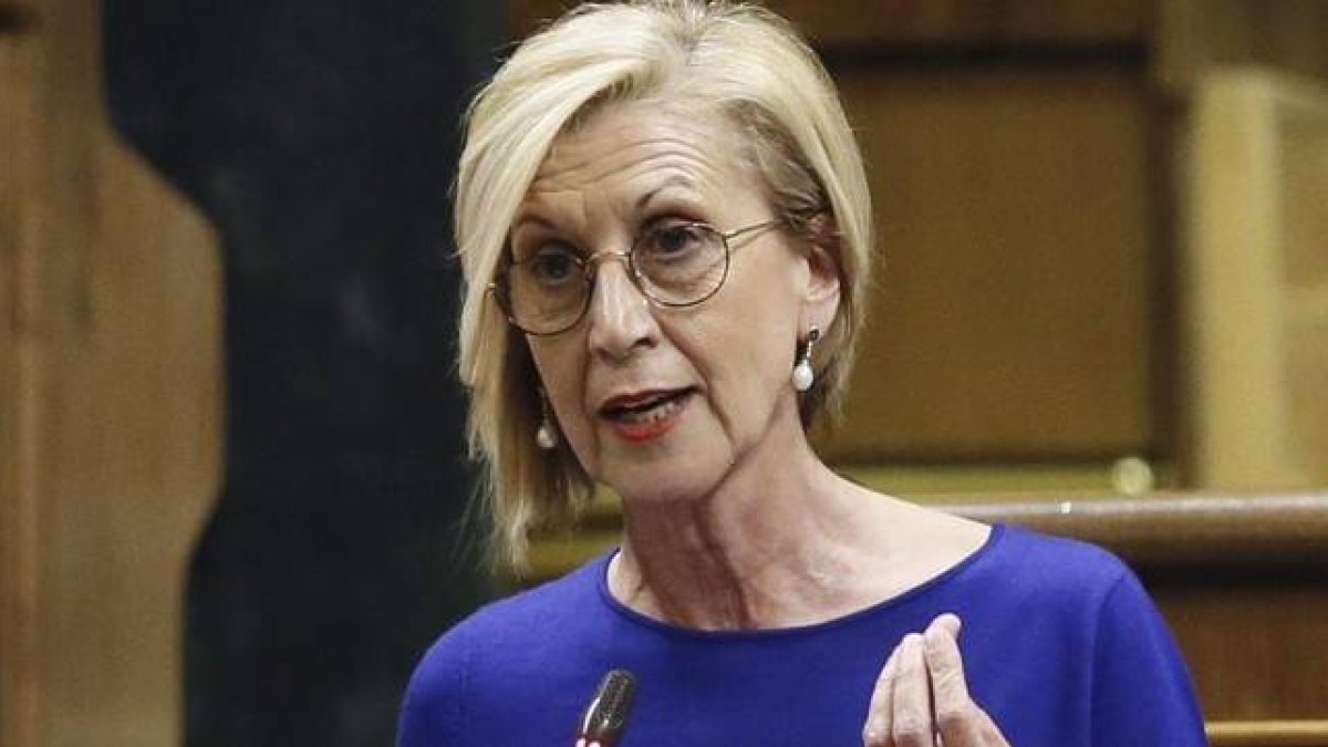 La líder de UPD, Rosa Díez, en el Congreso-JOSÉ LUIS ROCA