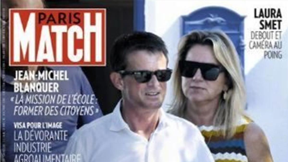 Manuel Valls y Susana Gallardo, en París Match.-