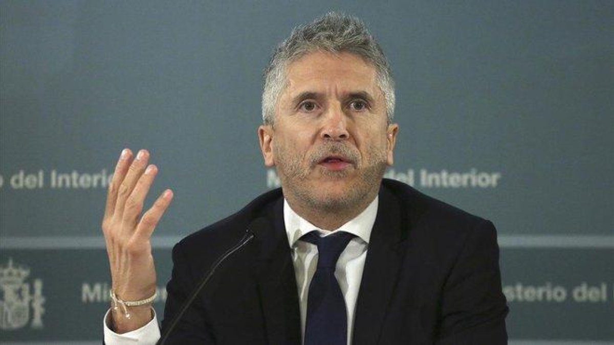 El ministro del Interior en funciones, Fernando Grande-Marlaska.-DAVID CASTRO