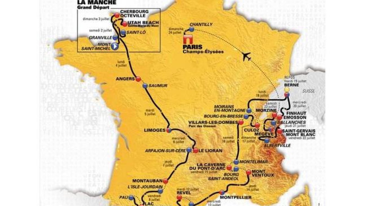 El mapa oficial del Tour con las novedades de cara a 2016-LETOUR