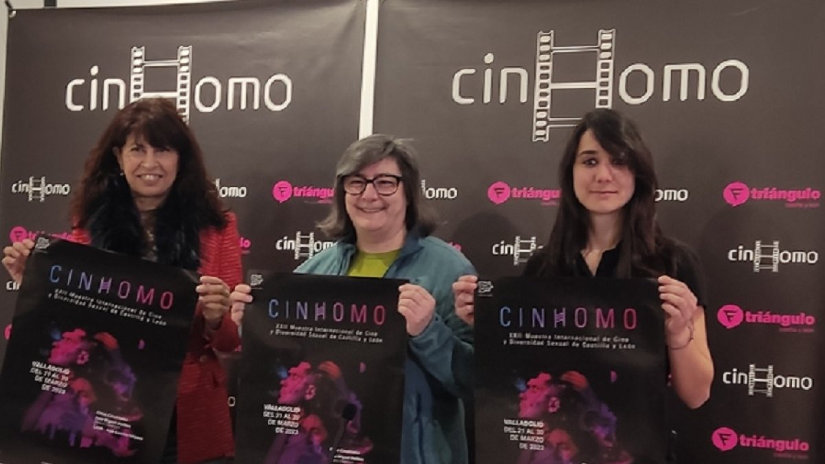 Ana Redondo, Yolanda Rodríguez y Marta Sastre, hoy, en la presentación de Cinhomo