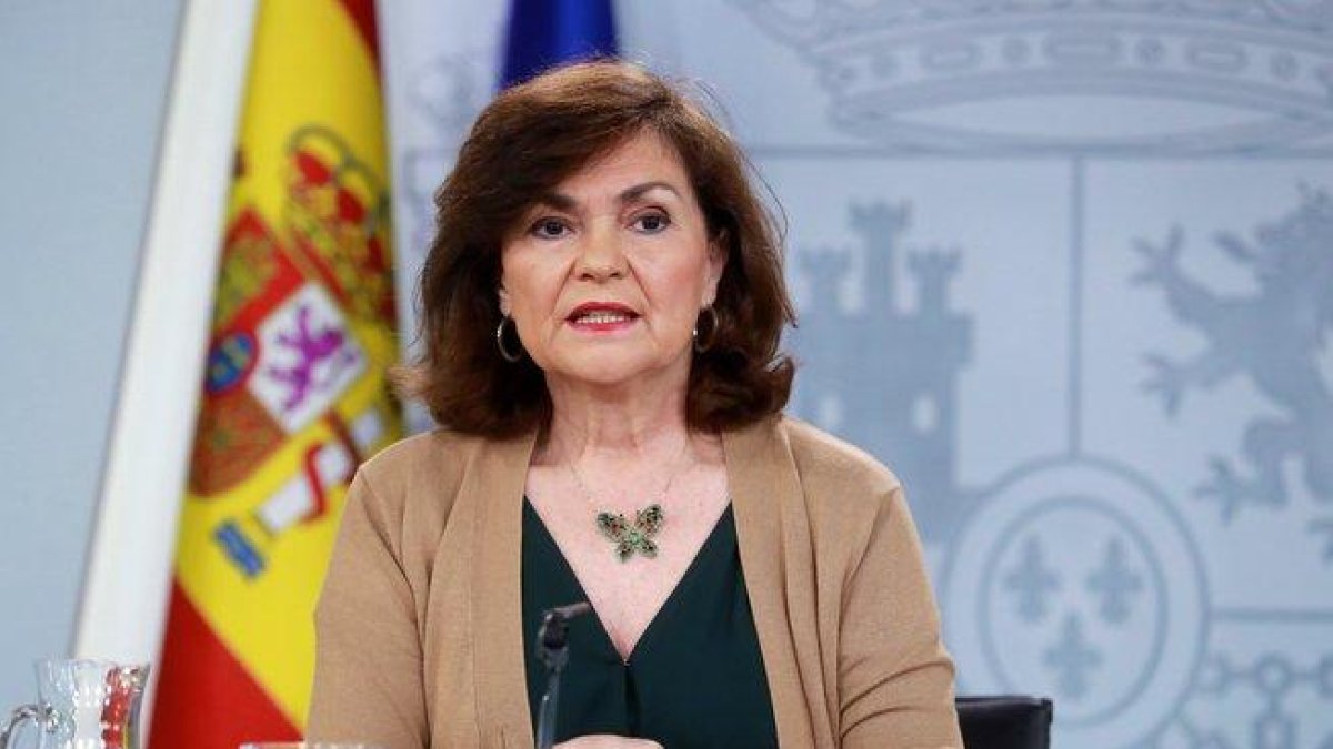 La vicepresidenta del Gobierno, Carmen Calvo.-EFE