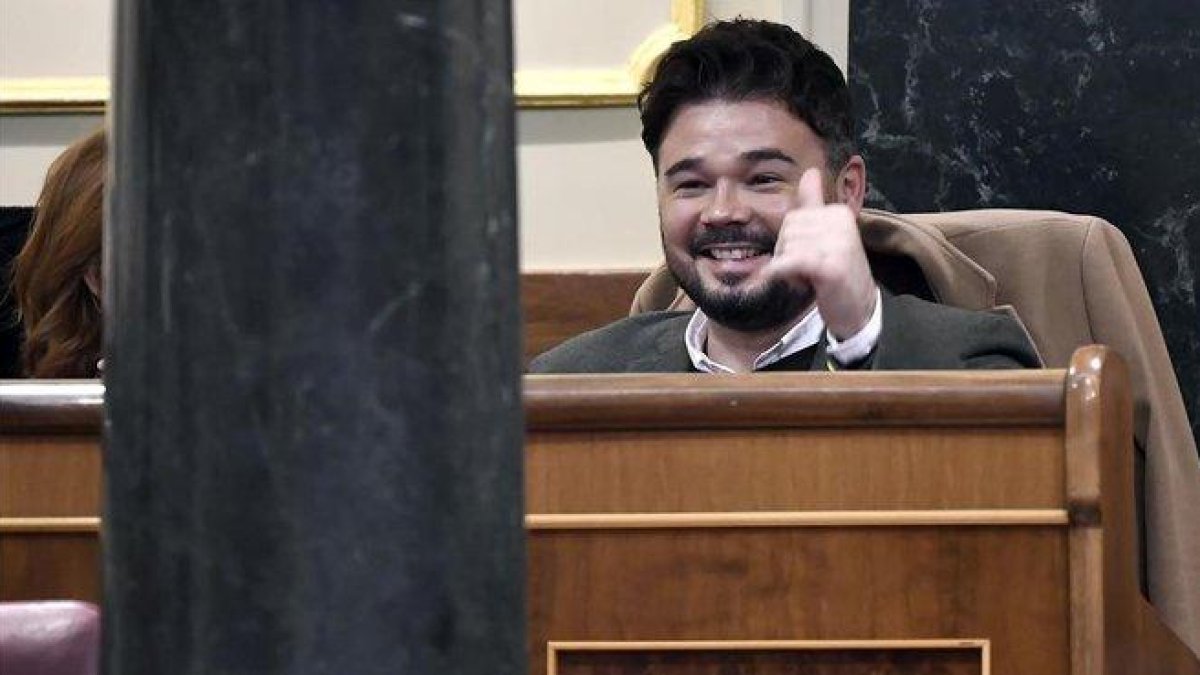 El diputado de ERC, Gabriel Rufián.-AFP