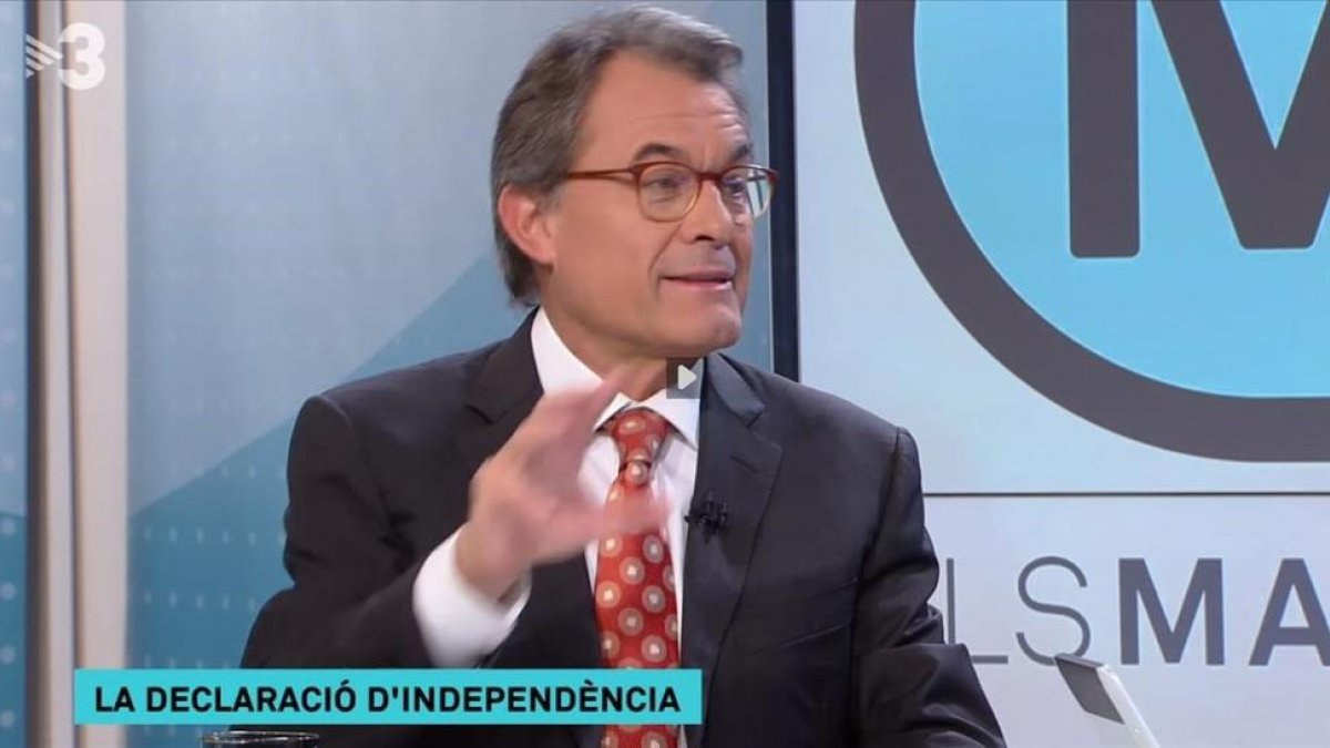El expresidente Artur Mas en el programa Els matins, de TV-3.-EL PERIÓDICO