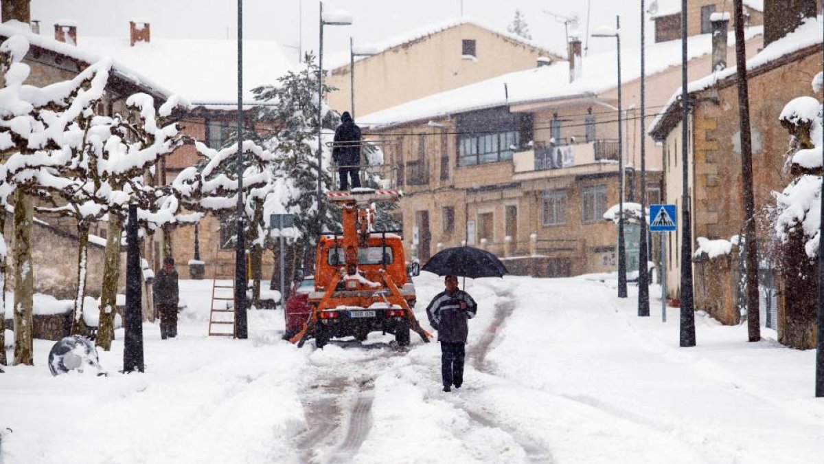 Nieve en Abejar (Soria)-Ical