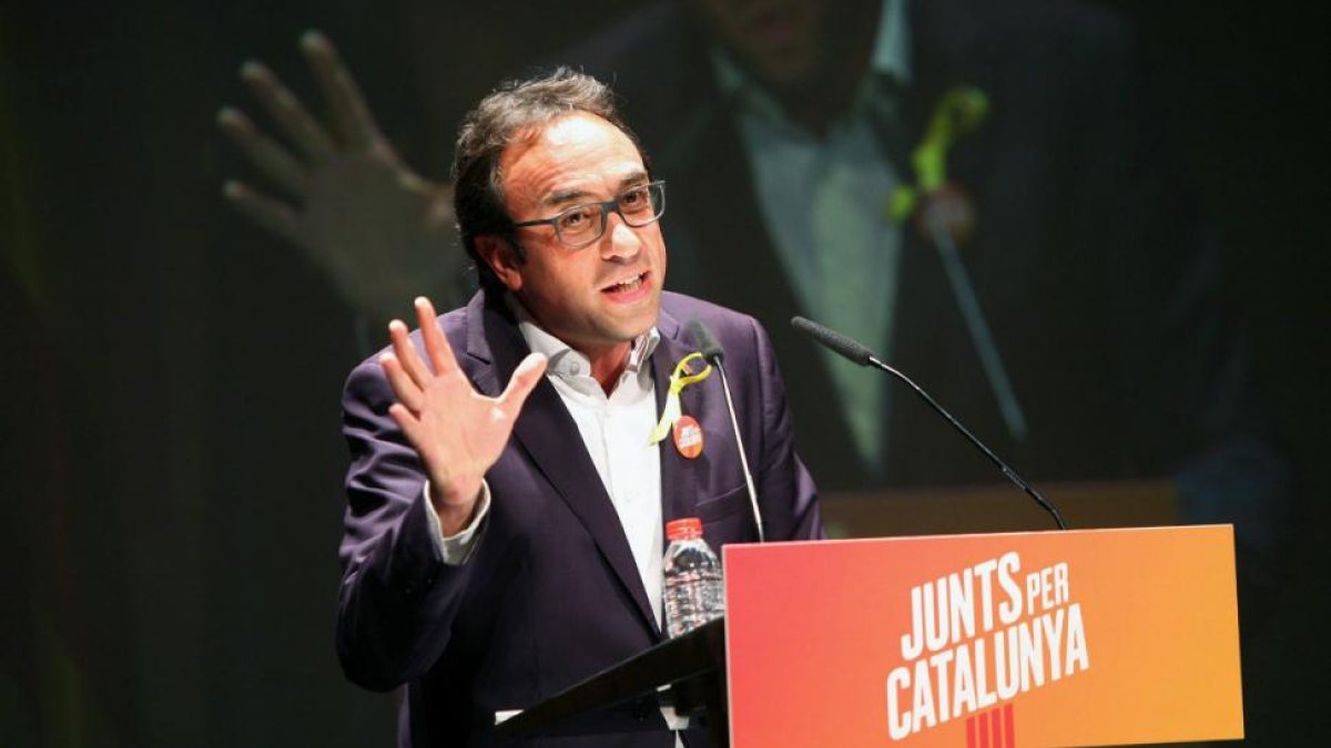 El exconseller Josep Rull afirma que su condición procesal limita su libertad de expresión en campaña y le supone una desventaja respecto a candidatos de otos partidos-JAUME SELLART (EFE)