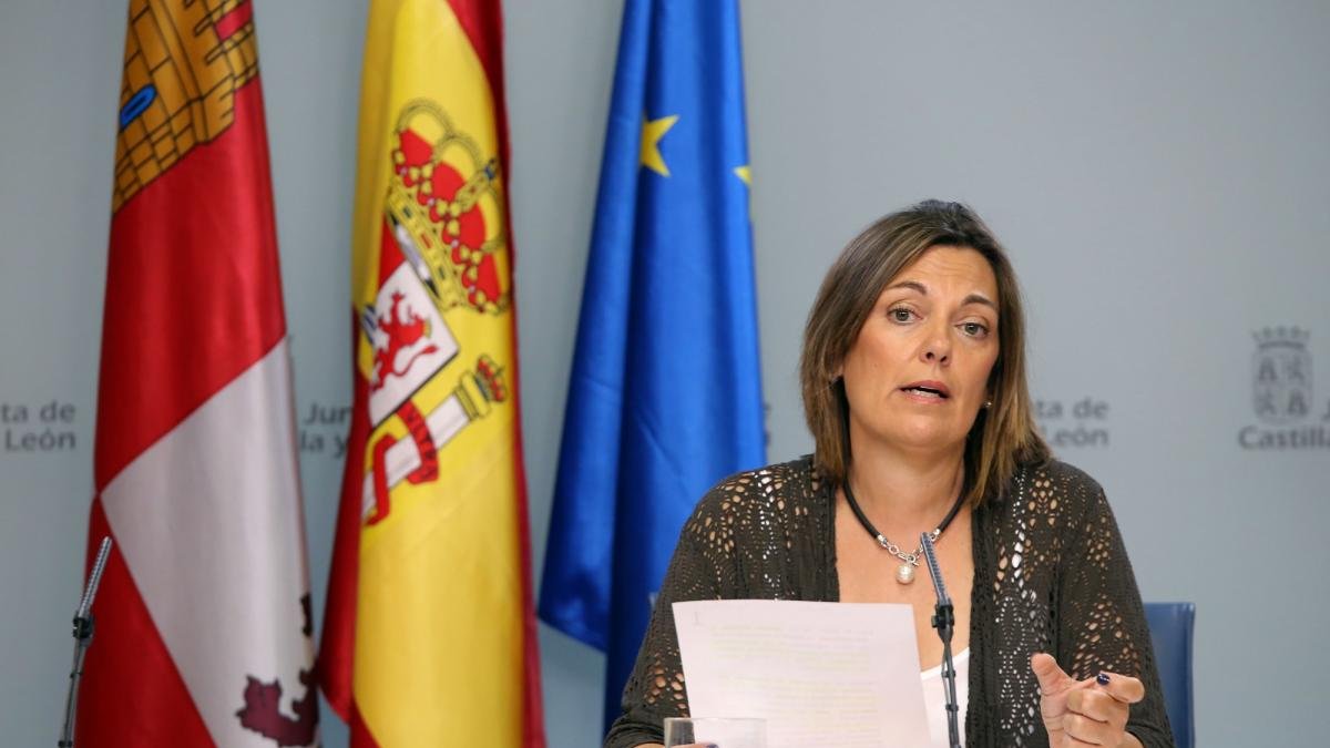 La consejera de Agricultura y portavoz de la Junta, Milagros Marcos, durante la rueda de prensa posterior al Consejo de Gobierno de Castilla y León-Rubén Cacho / ICAL