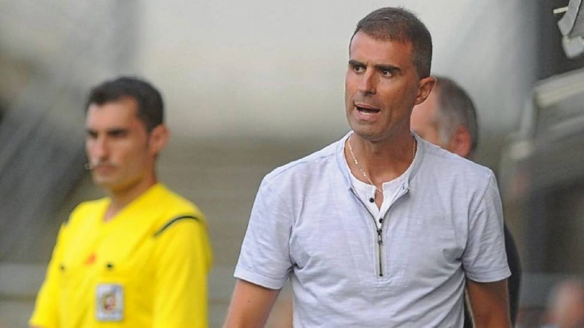 Gaizka Garitano enfadado durante un partido de esta temporada con el Eibar.-El Mundo