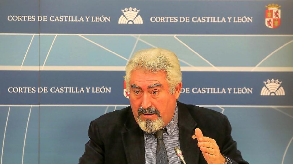 El procurador de Ciudadanos José Ignacio Delgado, ayer en las Cortes.-ICAL