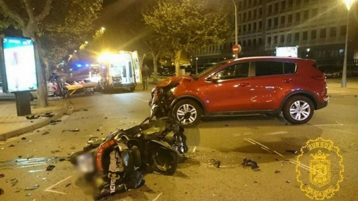 Estado en el que terminó la motocicleta accidentada.-EUROPA PRESS