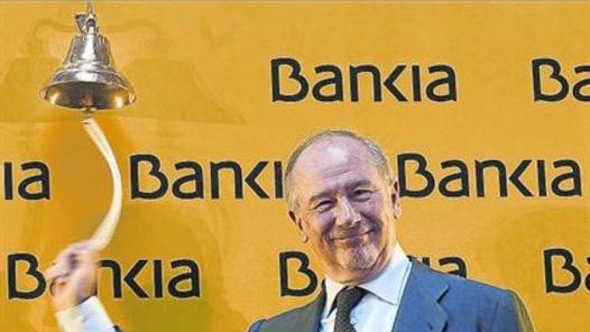 Rodrigo Rato, expresidente de Bankia, el día de la salida a bolsa.-Foto: DAVID CASTRO