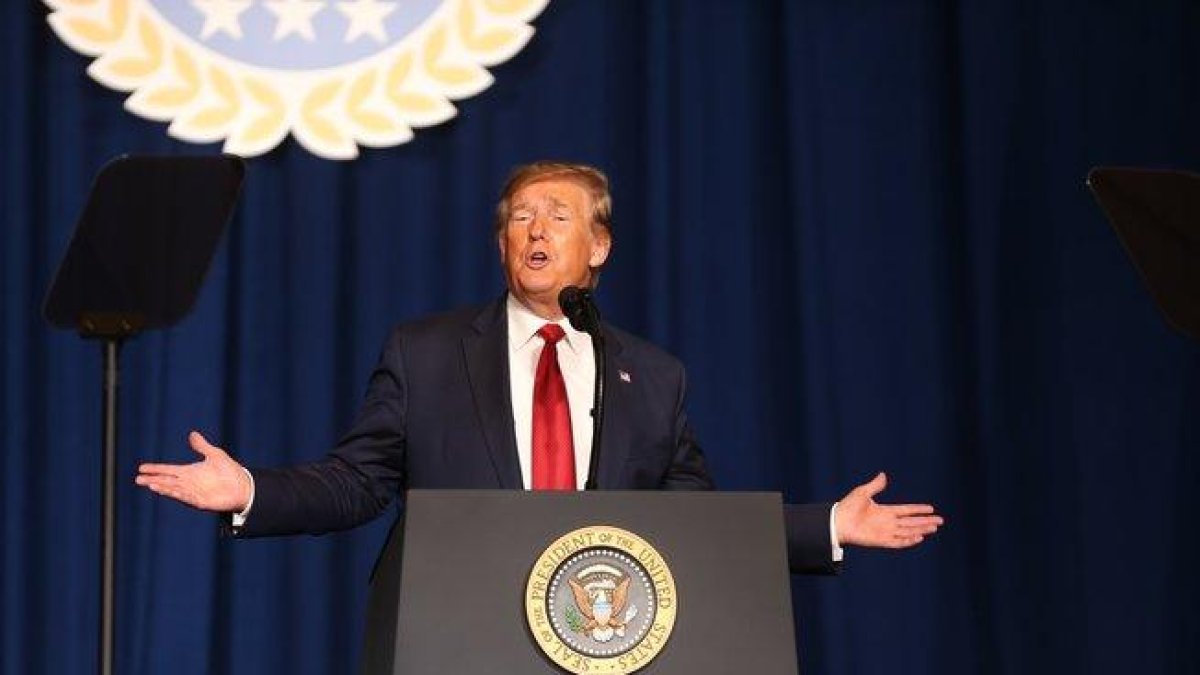 El presidente de los Estados Unidos, Donald Trump, en un acto público. EFE-EPA