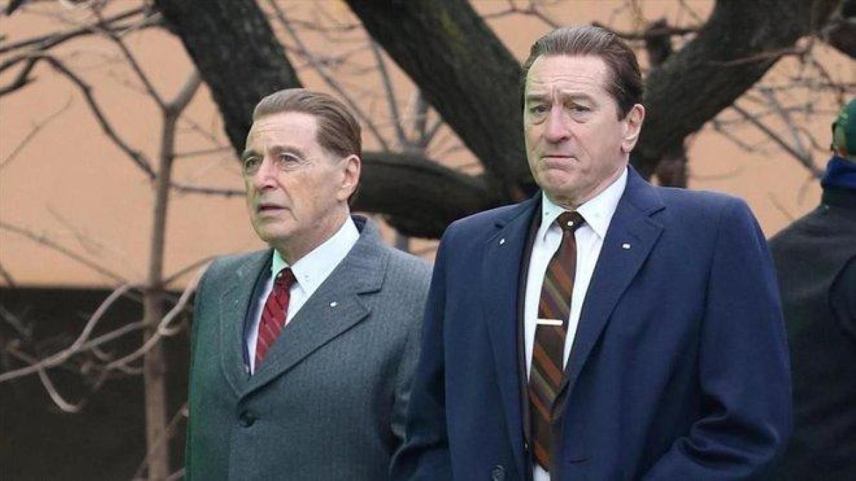 Al Pacino y Robert de Niro, en la nueva película de Martin Scorsese, ’El irlandés’, para Netflix.-