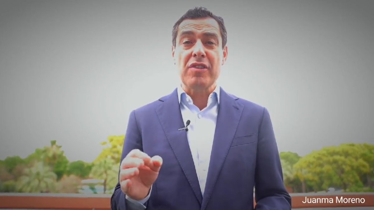 Fotograma del vídeo de Moreno Bonilla para apoyar la candidatura de Carnero.- E. M.