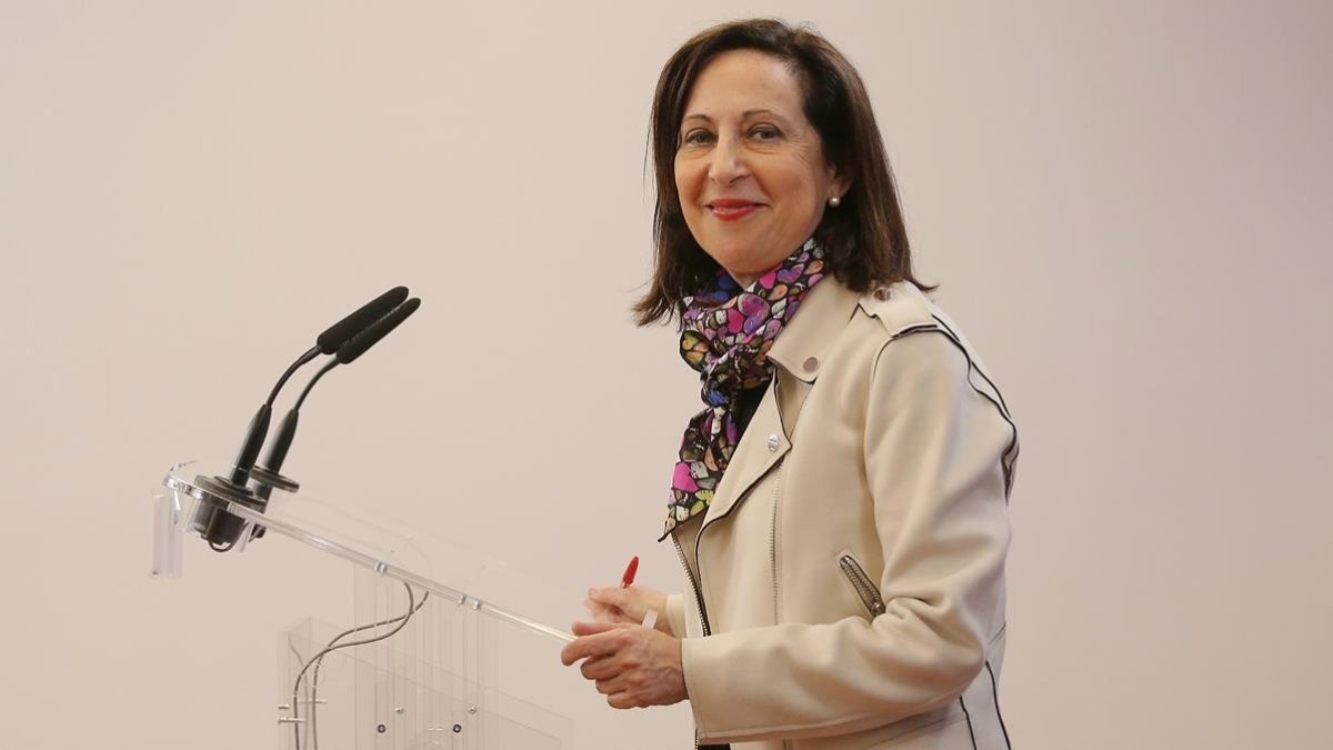 Margarita Robles en una rueda de prensa.-JOSE LUIS ROCA