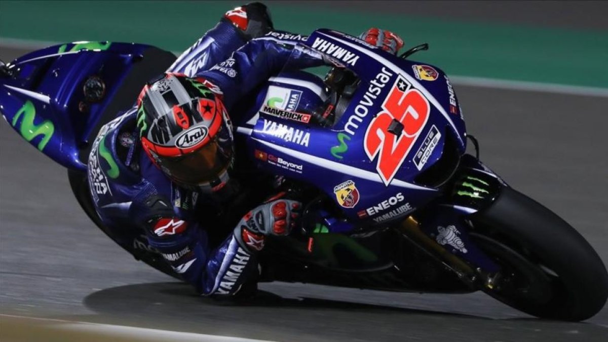 Maverick Viñales (Yamaha) también ha logrado hoy, en Catar, el mejor tiempo de los primeros ensayos oficiales del GP.-ALEJANDRO CERESUELA