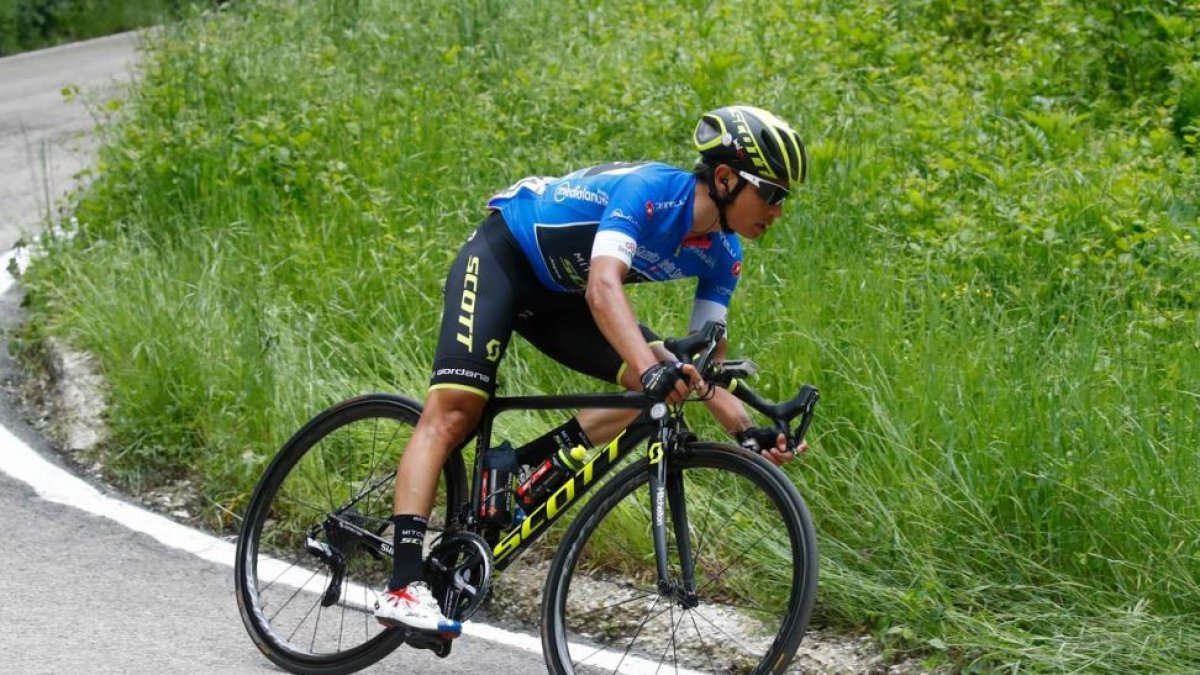 Esteban Chaves, durante la décima etapa del Giro.-/ LUK BENIES (AFP)