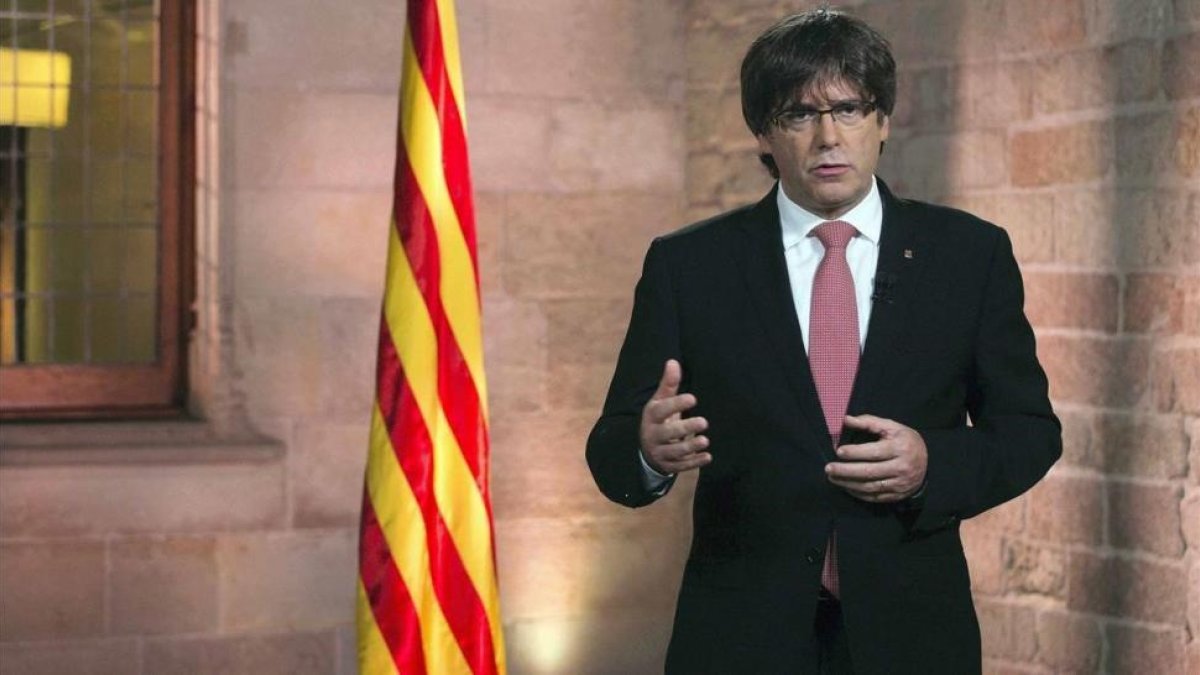 El presidente de la Generalitat, Carles Puigdemont.-RUBEN MORENO GARCIA