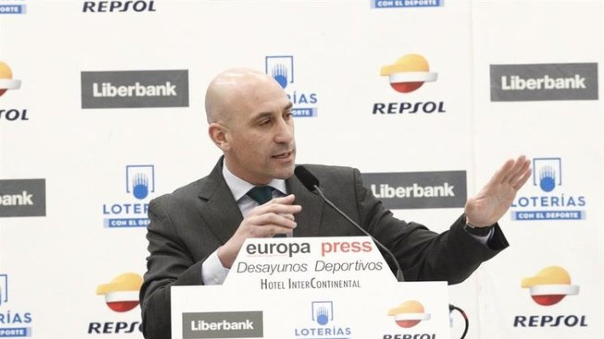 Luis Rubiales, presidente de la Federación Española de Fútbol.-TWITTER / EUROPA PRESS