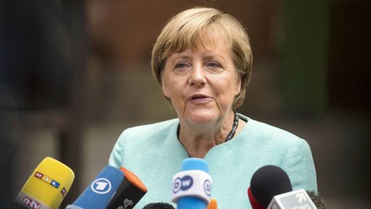 Angela Merkel, en una rueda de prensa, este jueves.-Foto: AFP / ODD ANDERSEN