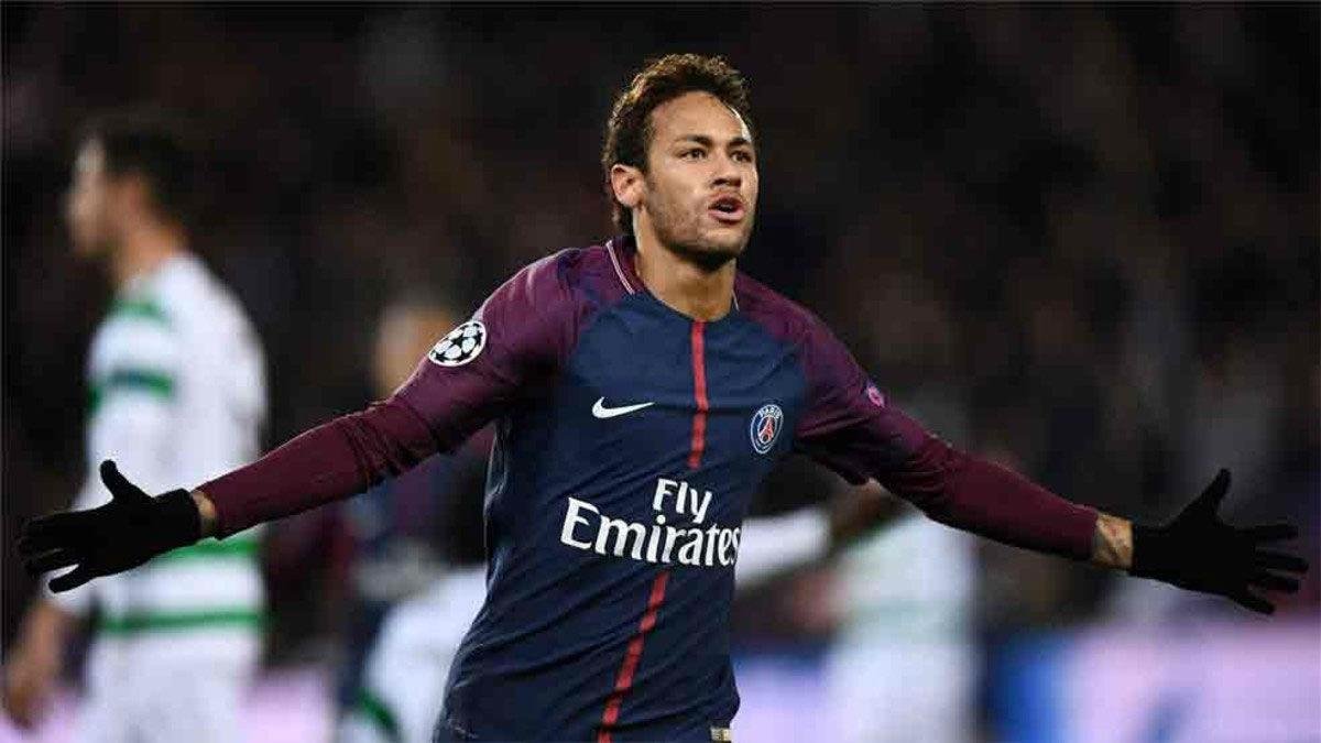 Neymar celebrando un gol con la camiseta del PSG /-PERIODICO