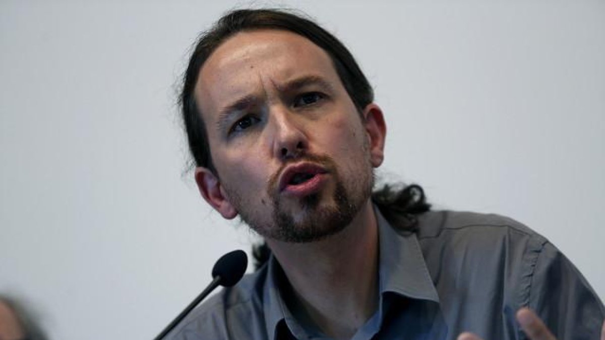 Pablo Iglesias, en la presentación del consejo internacional de economía de Podemos, el pasado miércoles, en Madrid.-DAVID CASTRO