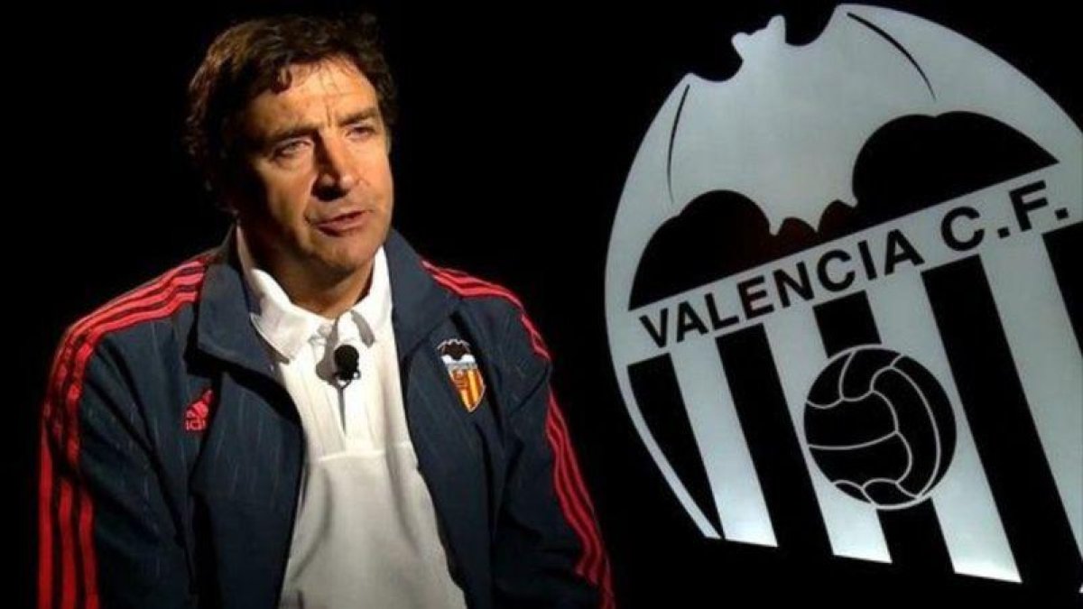 José Ramón Alexanco, en una entrevista para la televisión del Valencia.-