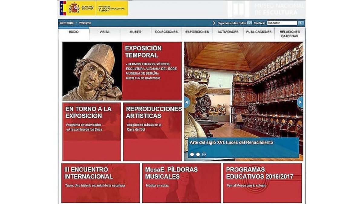 Nueva página web del Museo Nacional de Escultura.-E.M.