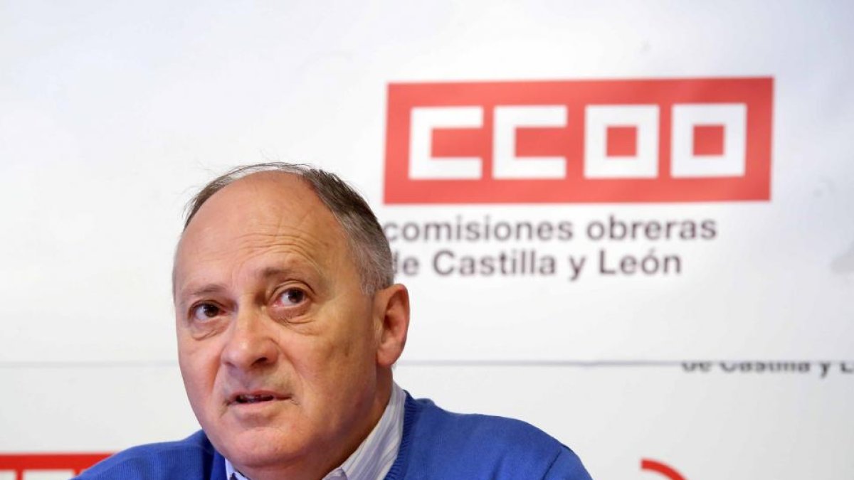 El secretario regional de UGT, Faustino Temprano, presenta los actos del 1 de Mayo-ICAL