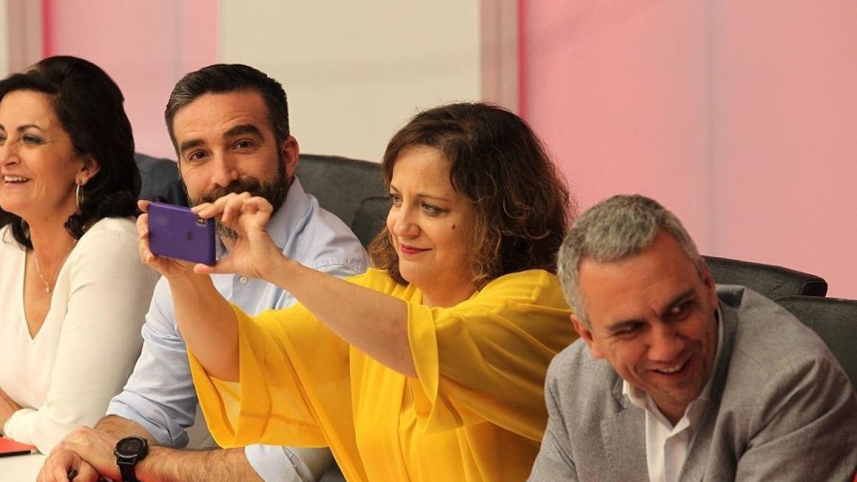 La vicepresidenta primera del Partido Socialista Europeo, Iratxe García, asiste a la reunión de la Ejecutiva Federal del Partido.-ICAL